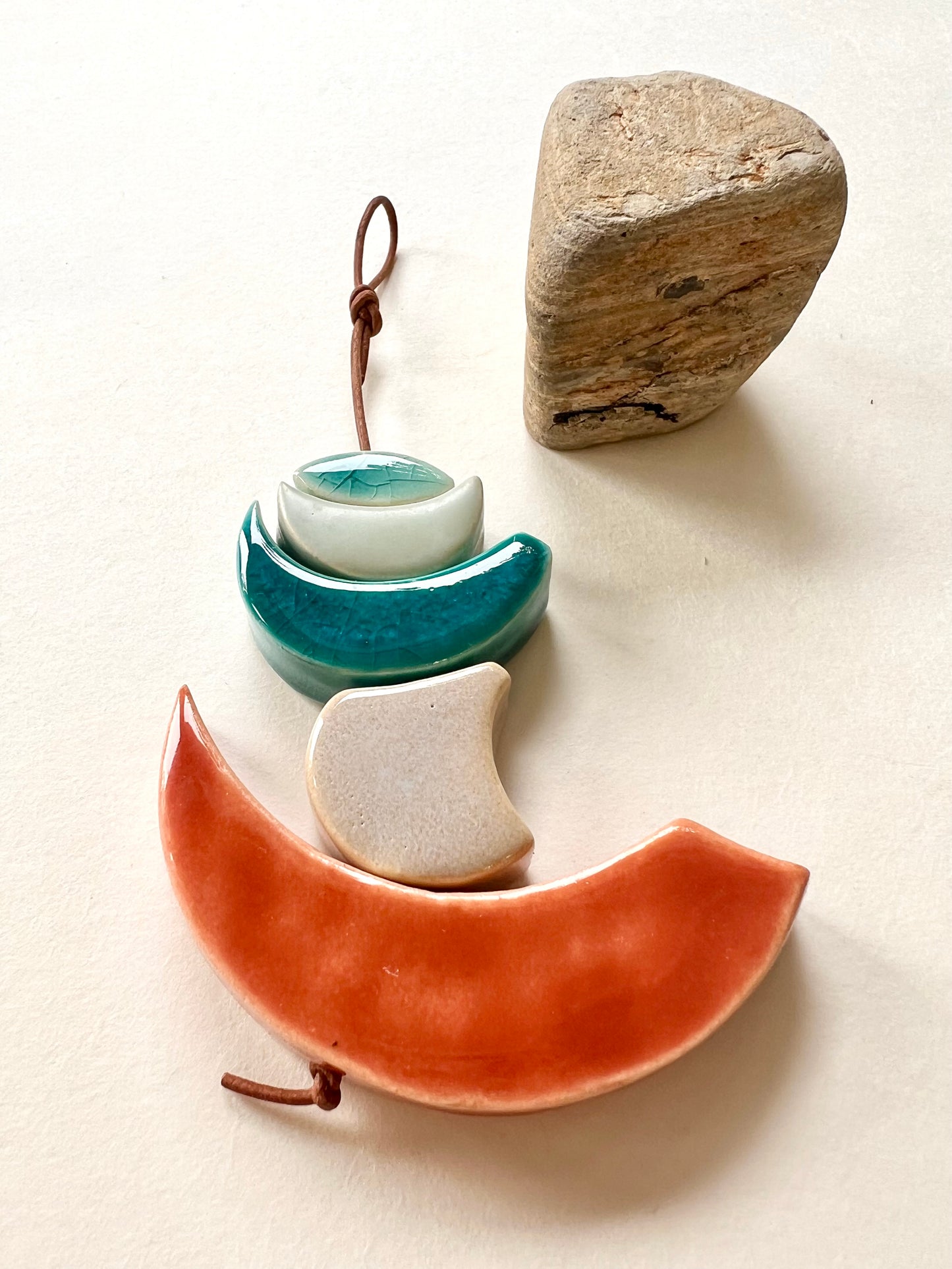 one of a kind 'hepworth' sculptural wall hanging piece