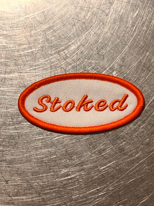 ‘Stoked’ embroidered patch