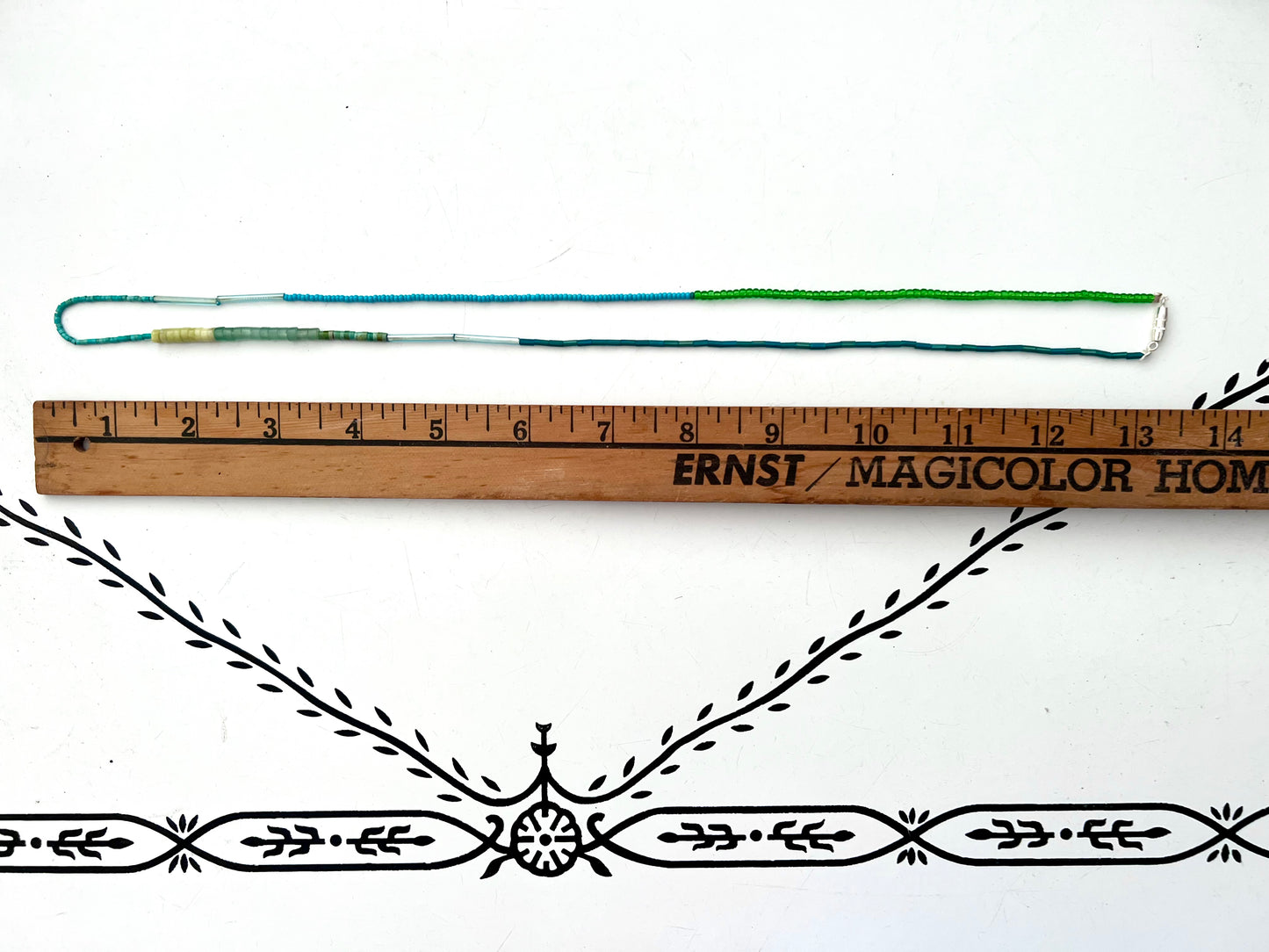 vintage stacked bead strand necklace; ceramic, glass, lucite…