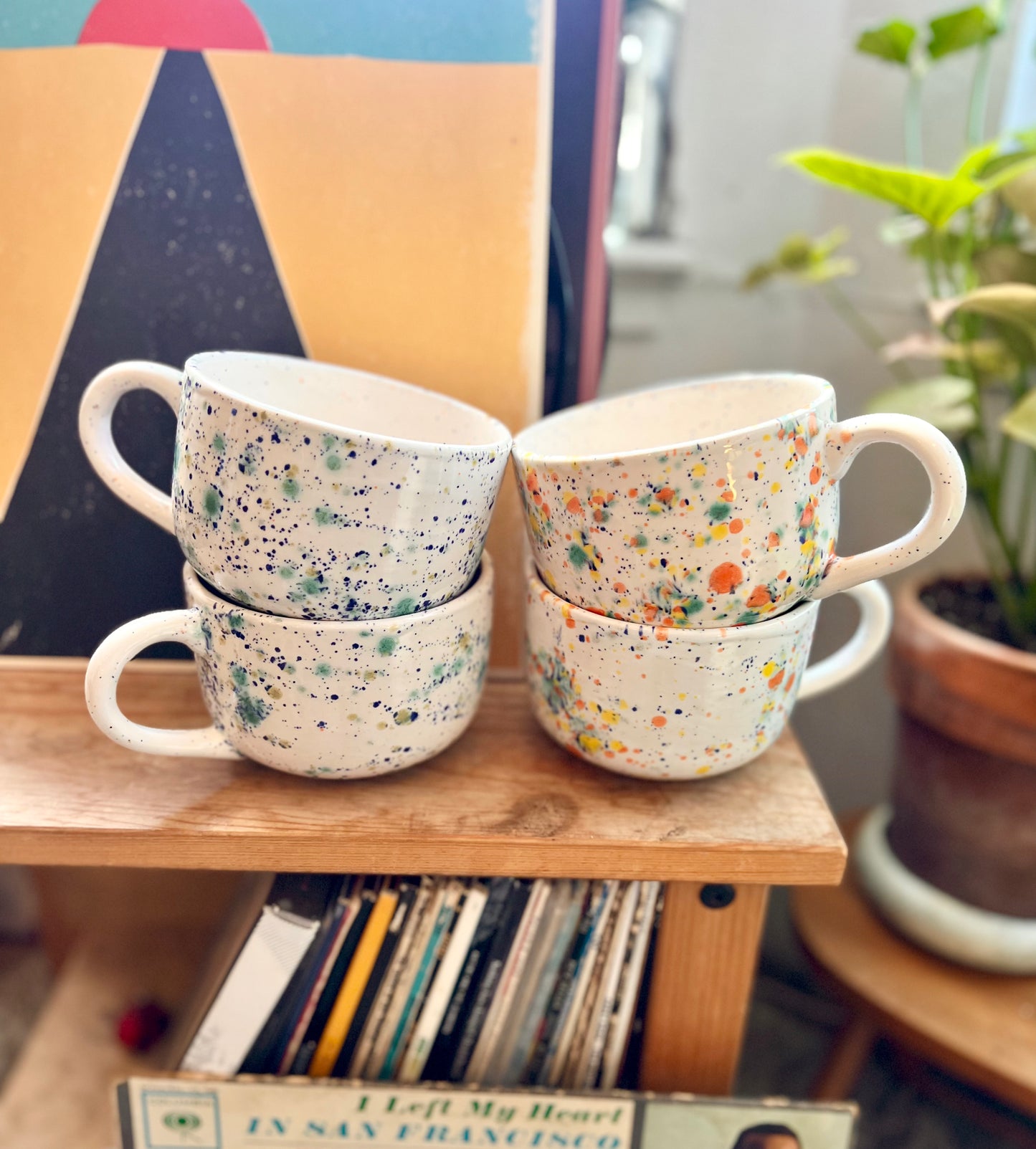 1 freckle confetti latte mug - SOLD