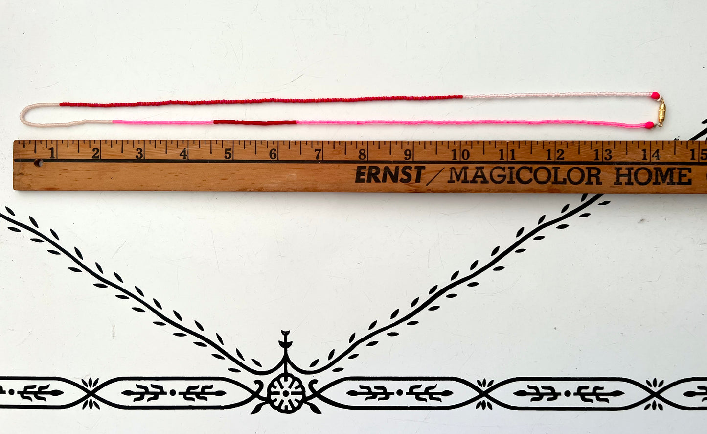 vintage stacked bead strand necklace; ceramic, glass, lucite…