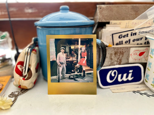 paris polaroid / street photography captures - special edition gold frame