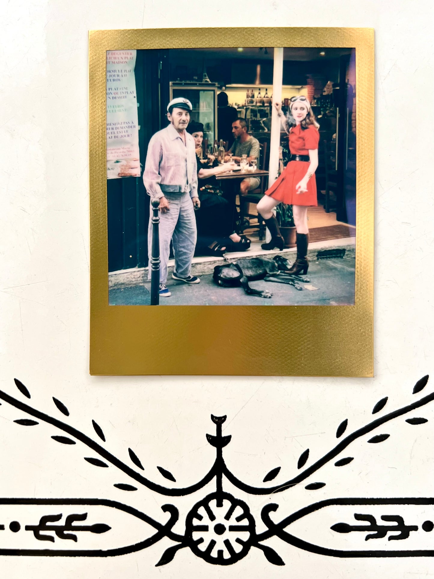 paris polaroid / street photography captures - special edition gold frame