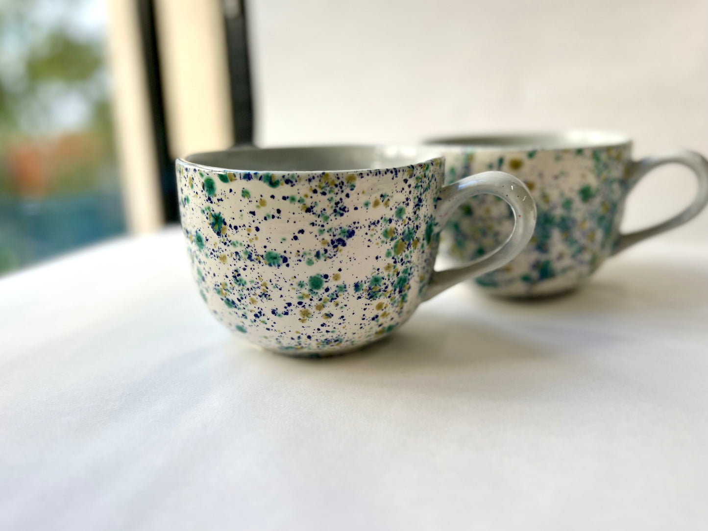 SOLD 1 extra extra large seawind confetti latte mug - samples/seconds/sale pieces