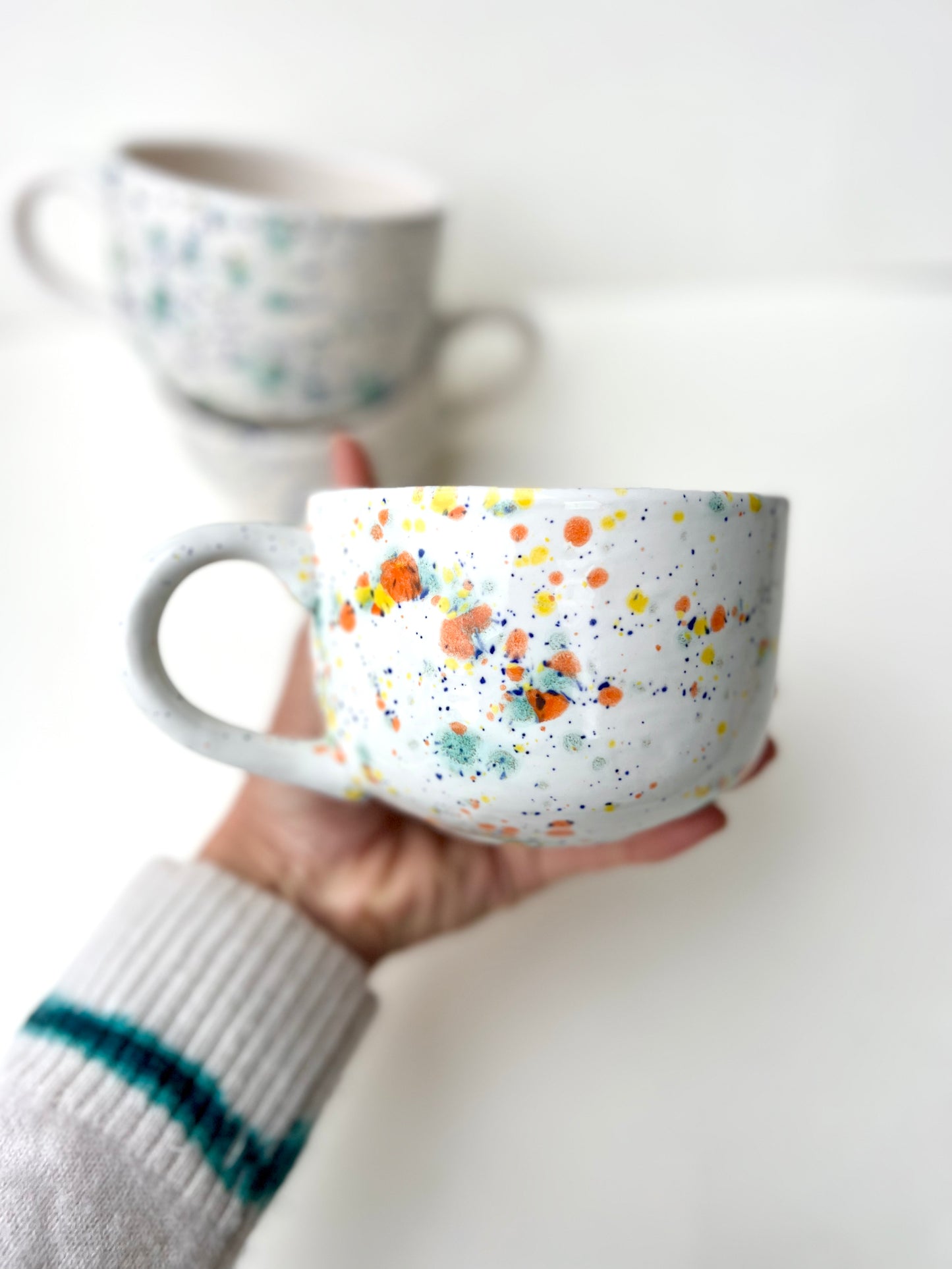 1 freckle confetti latte mug - SOLD