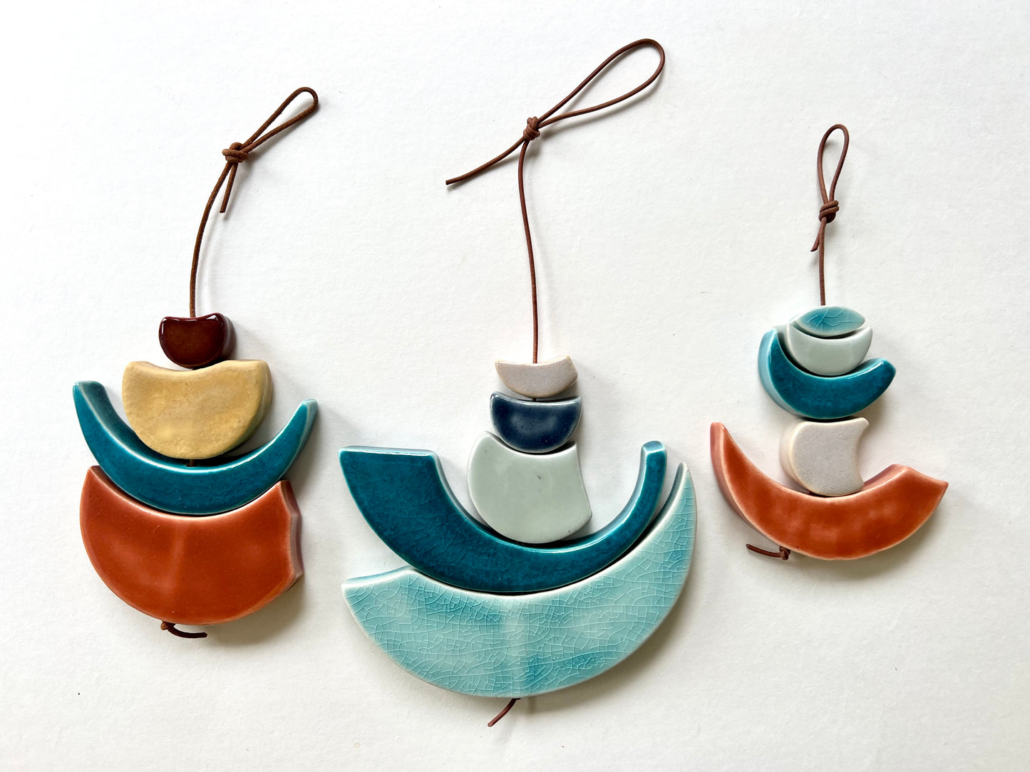 one of a kind 'hepworth' sculptural wall hanging piece