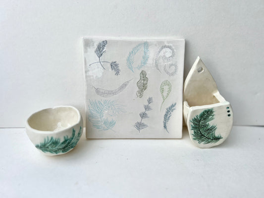 SOLD - feather tile samples/seconds/sale pieces