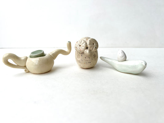 baby owl cupcake/wedding/birthday cake topper samples/seconds/sale piece