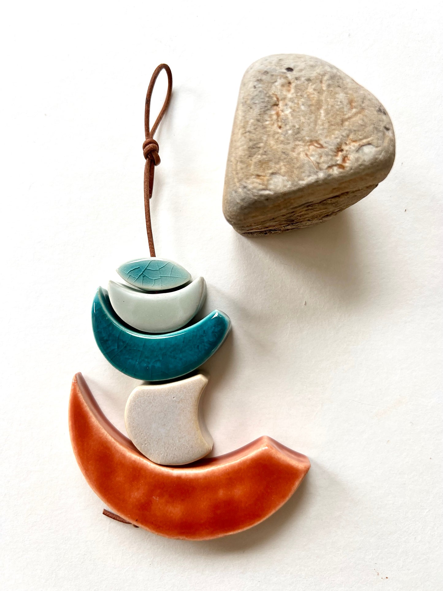 one of a kind 'hepworth' sculptural wall hanging piece