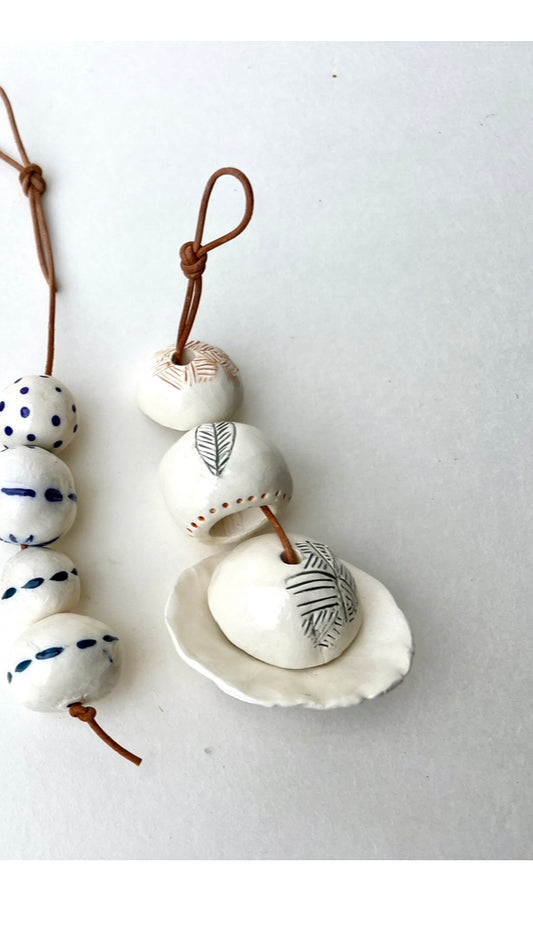 4 bead sgraffito piece - samples/seconds/sale