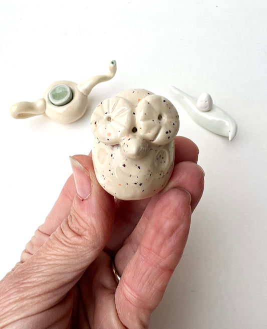 baby owl cupcake/wedding/birthday cake topper samples/seconds/sale piece