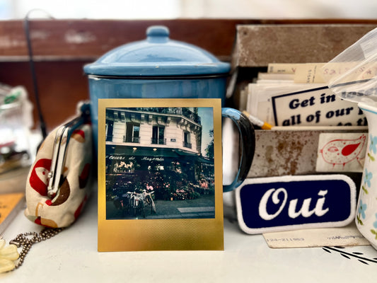 paris polaroid / street photography captures; special edition gold frame