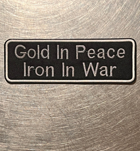 ‘Gold In Peace Iron In War’ (SF city motto) embroidered patch