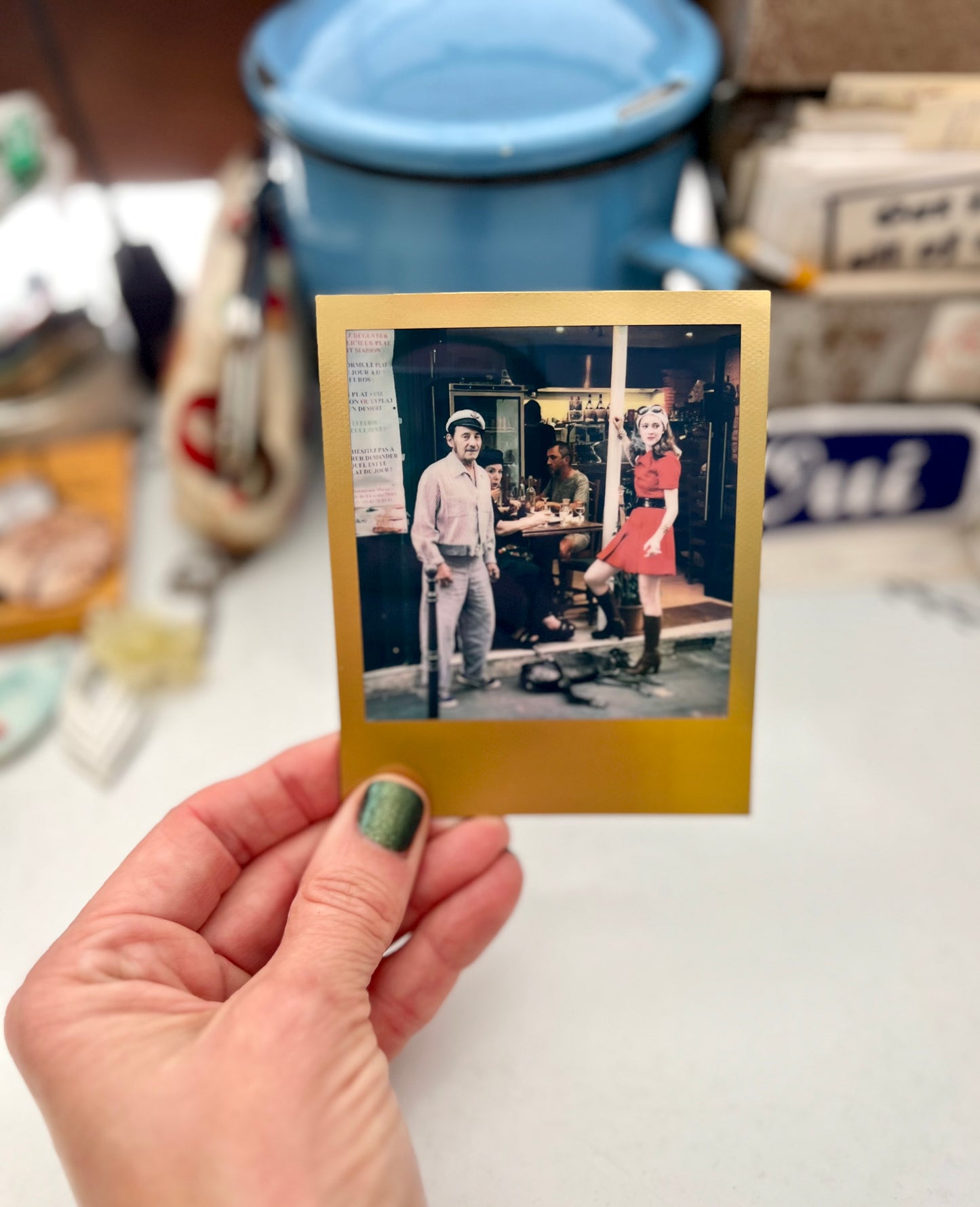paris polaroid / street photography captures - special edition gold frame