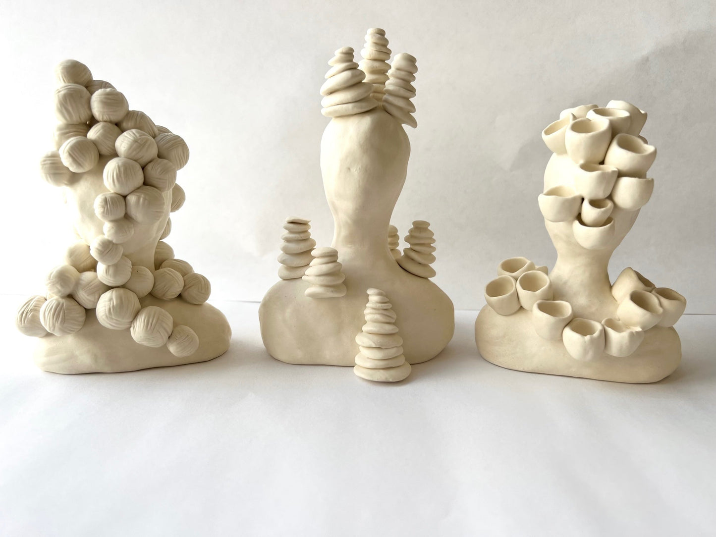 ceramic; knit knot piece - SOLD