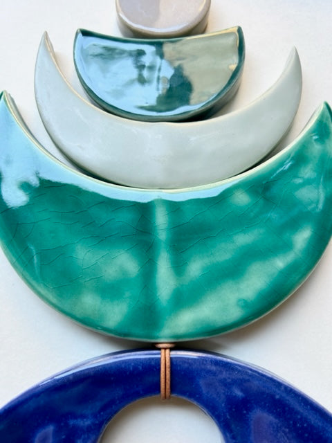 one of a kind 'to know, to forget, to remember' large moon series wall hanging