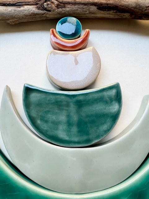 one of a kind 'to know, to forget, to remember' large moon series wall hanging