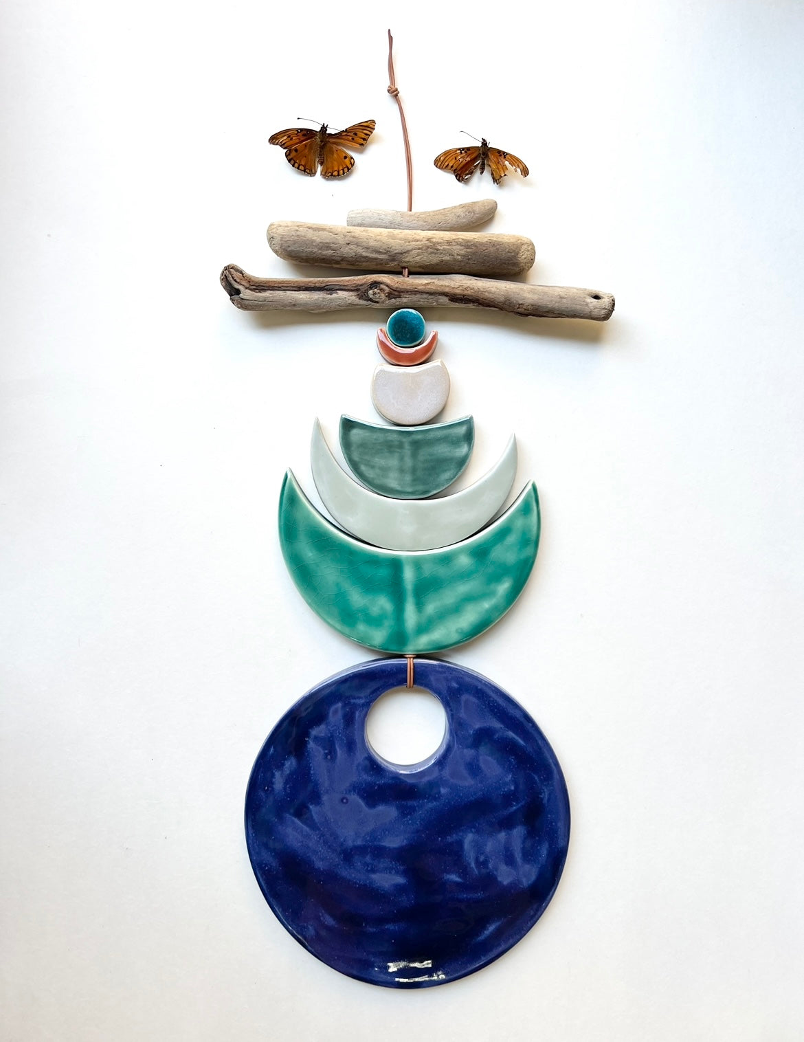 one of a kind 'to know, to forget, to remember' large moon series wall hanging