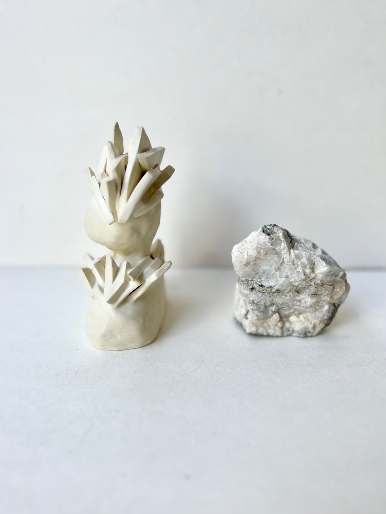 one of a kind ceramic statuette sculpture; shape shard piece