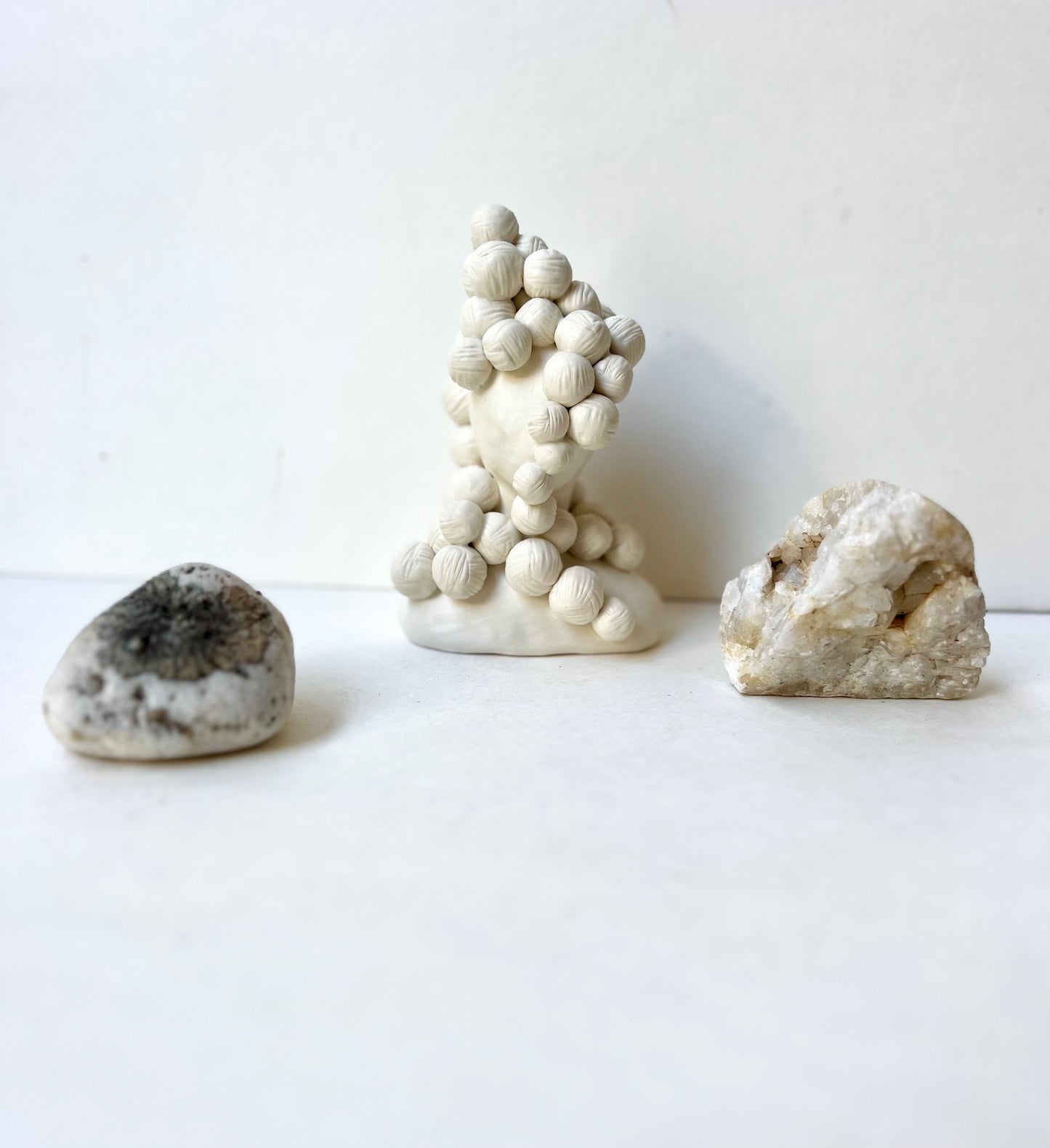 ceramic; knit knot piece - SOLD