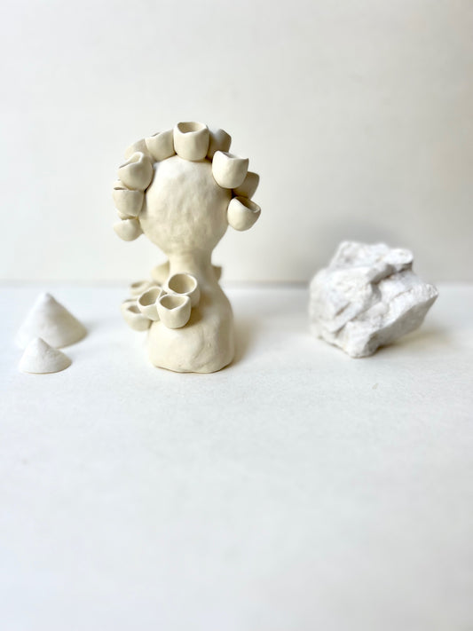 *on hold for showing at parts peculiar gallery* one of a kind ceramic statuette sculpture; queen of cups piece