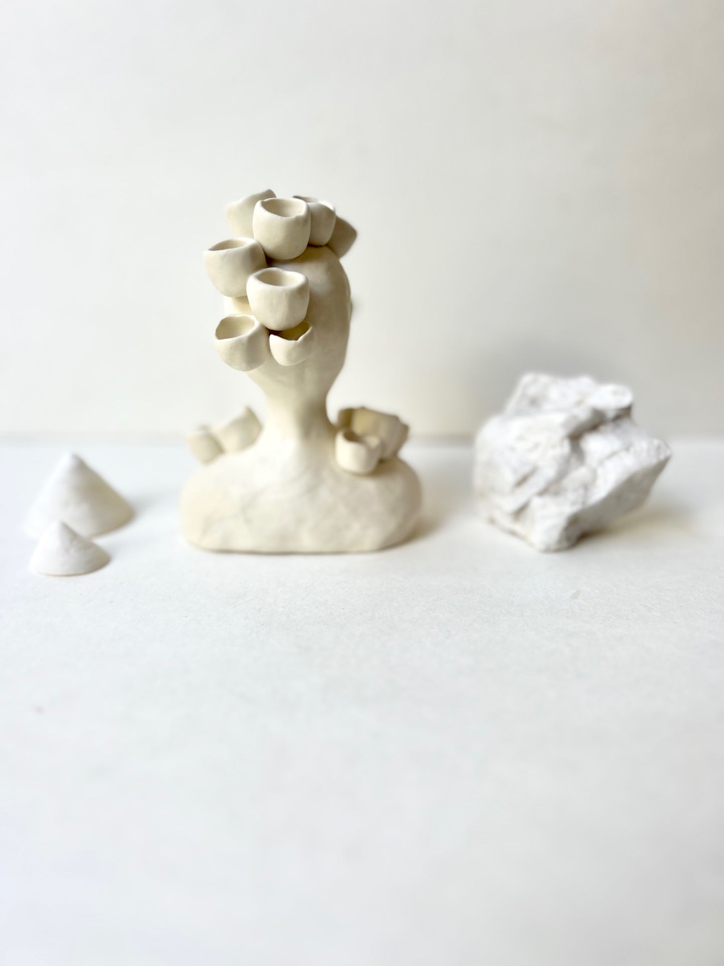 *on hold for showing at parts peculiar gallery* one of a kind ceramic statuette sculpture; queen of cups piece