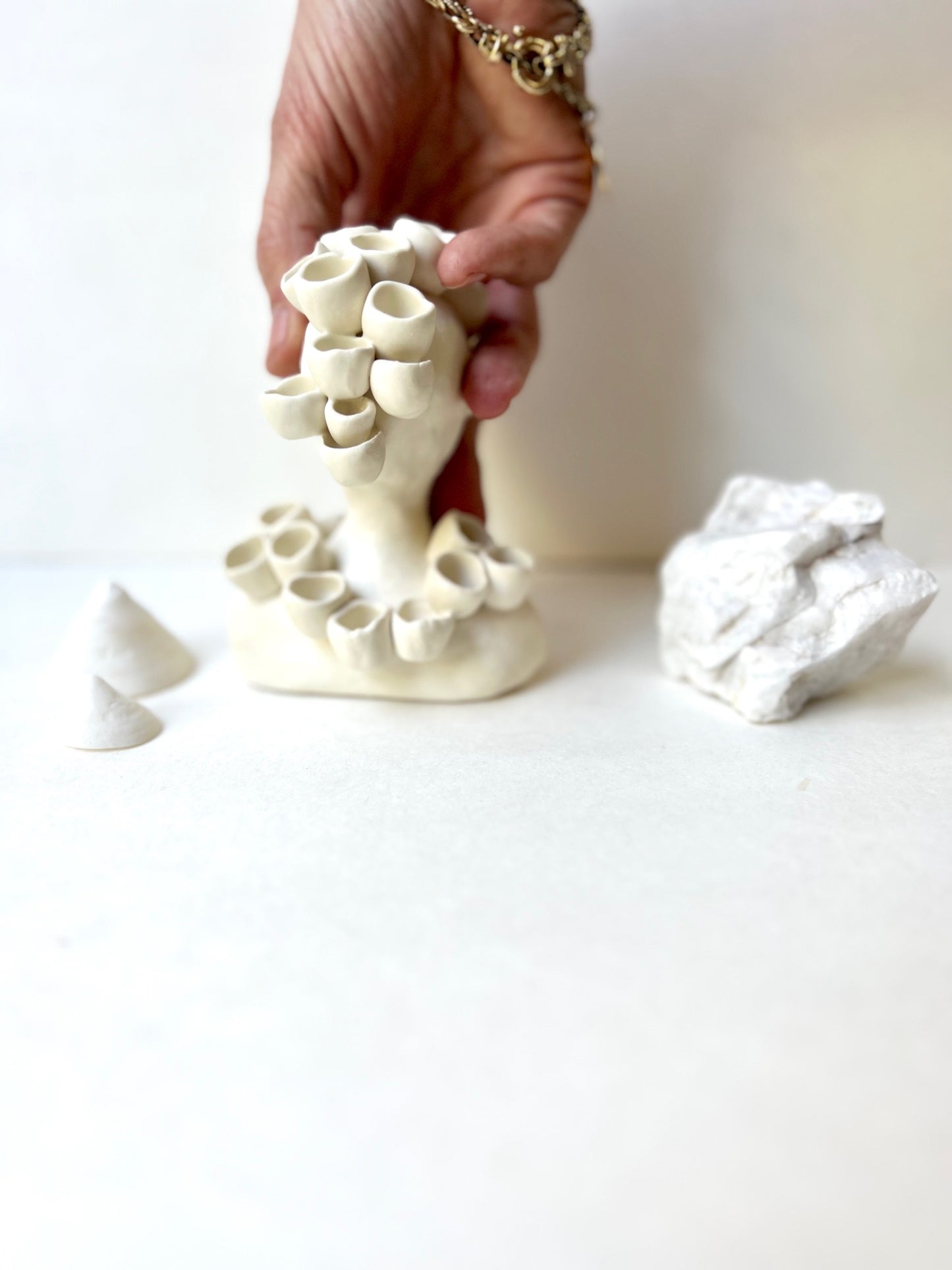 *on hold for showing at parts peculiar gallery* one of a kind ceramic statuette sculpture; queen of cups piece
