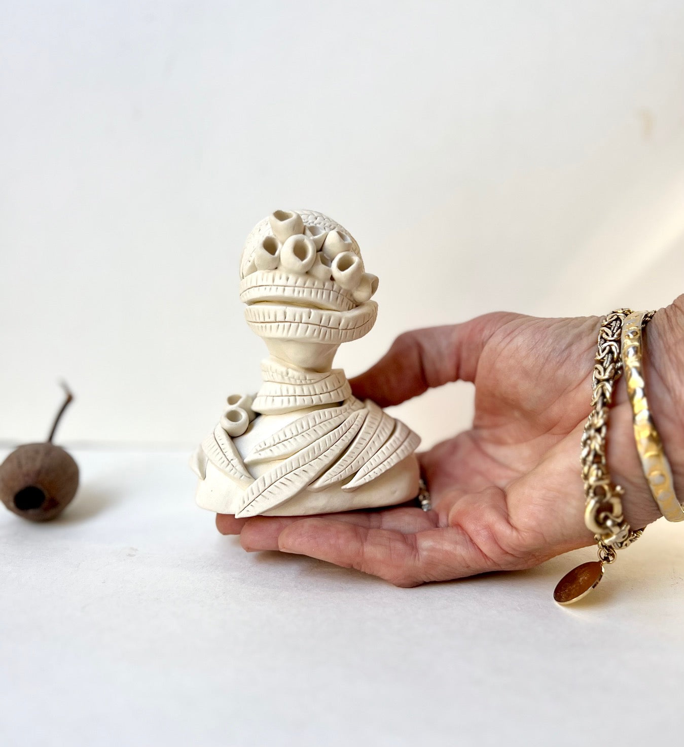 one of a kind eucalyptus posey pod piece - SOLD