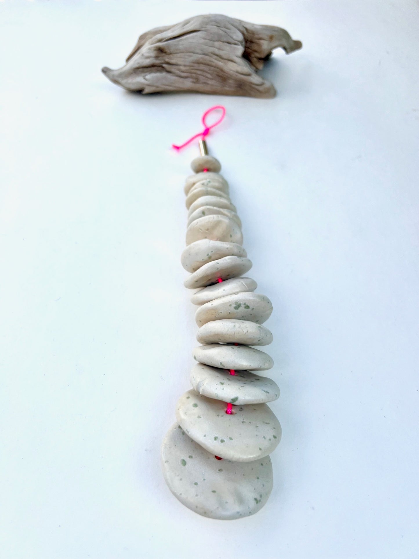 'extraordinary rituals' river rock pebble wall hanging 1 of a trio