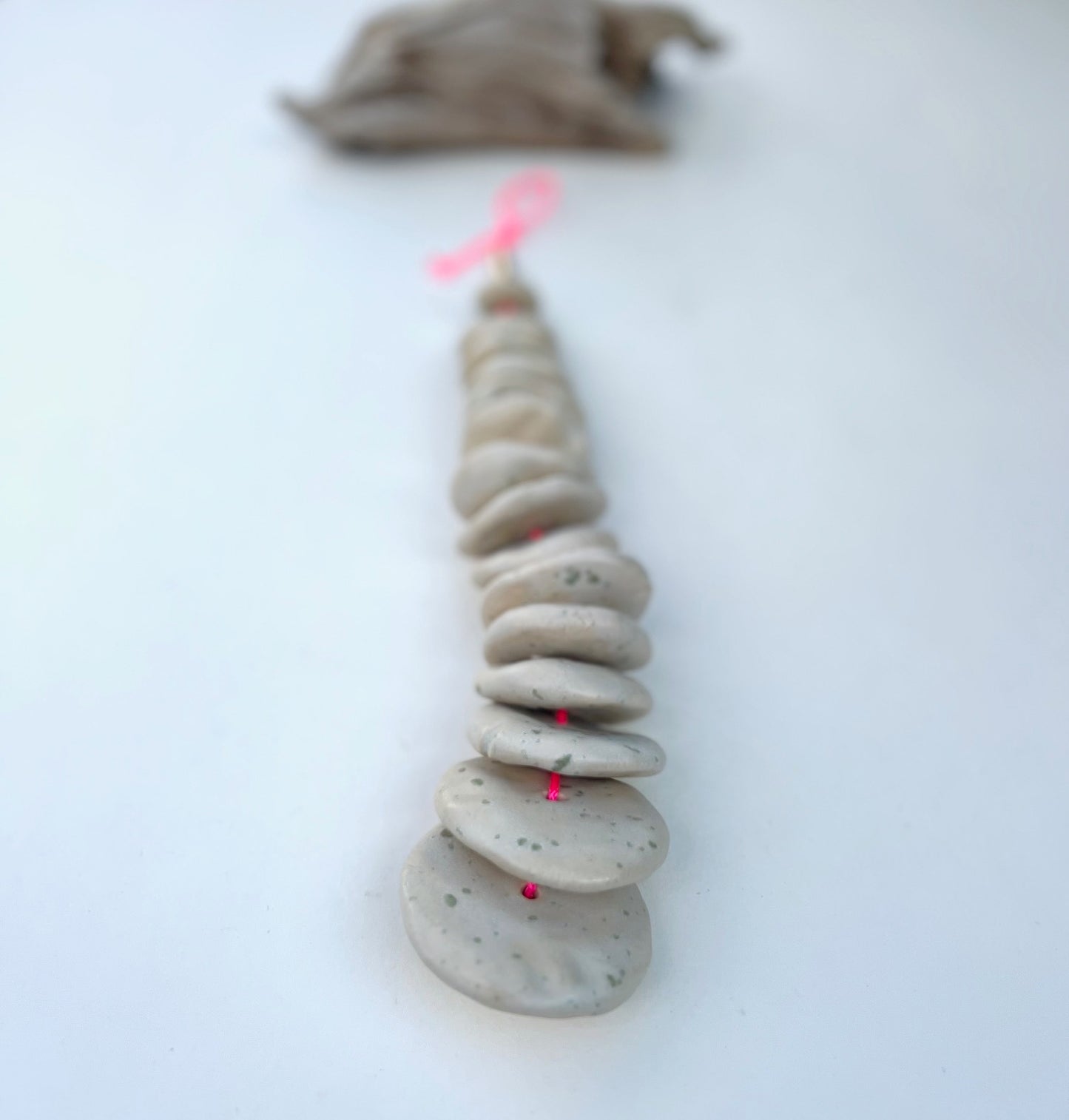 'extraordinary rituals' river rock pebble wall hanging 1 of a trio