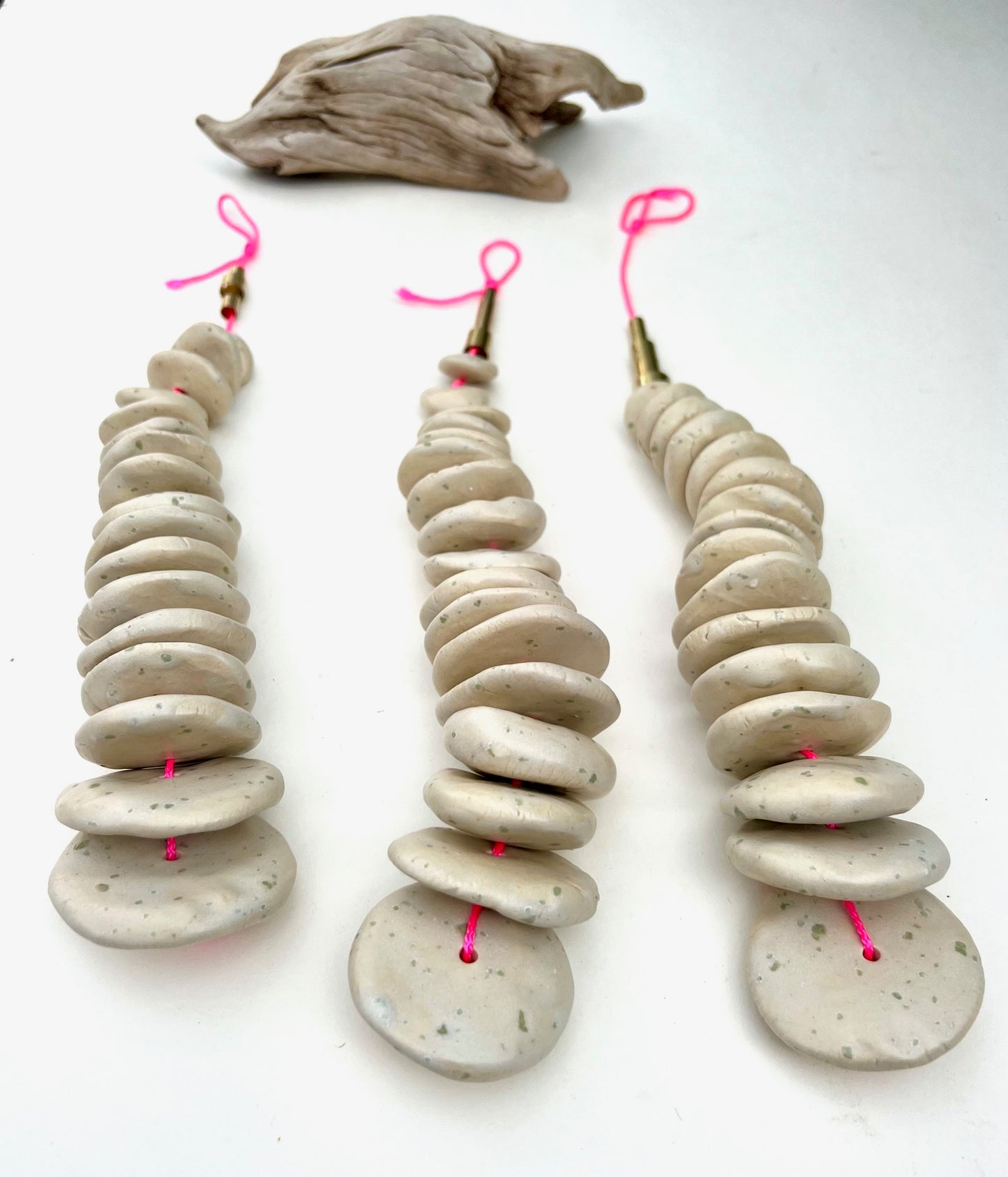 'extraordinary rituals' river rock pebble wall hanging 1 of a trio