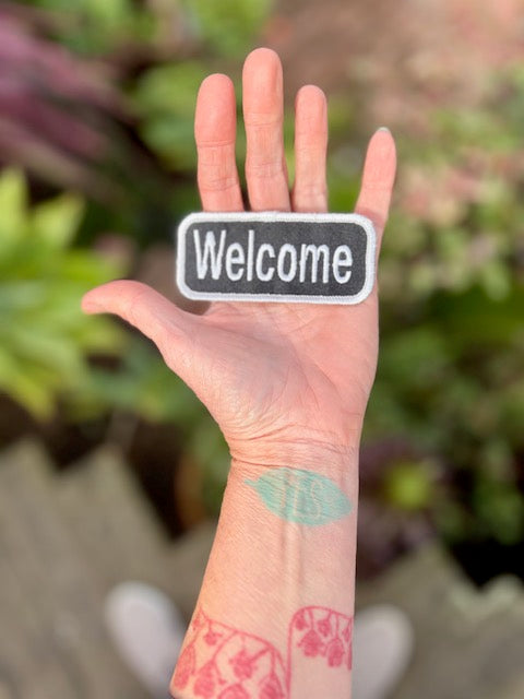 ‘Welcome’ embroidered patch