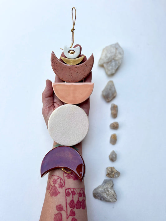 one of a kind 'what is so' talisman moon wall hanging
