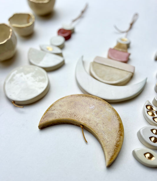 one of a kind 'open sesame' talisman moon wall hanging