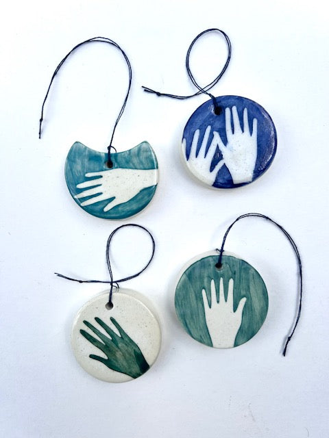 'all hands' small, sweet, one of a kind wall hanging ornament