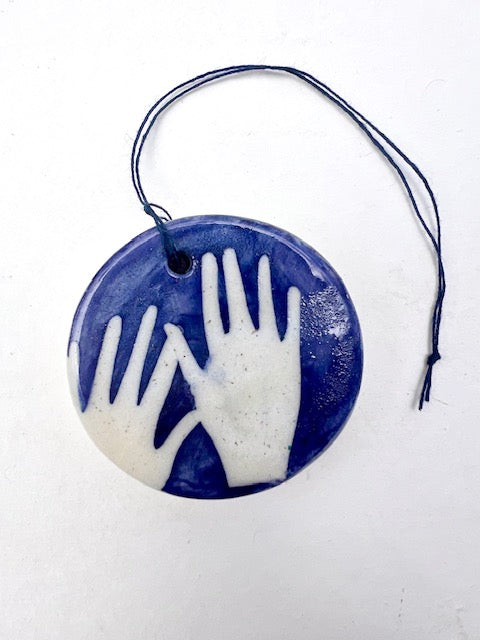 'all hands' small, sweet, one of a kind wall hanging ornament