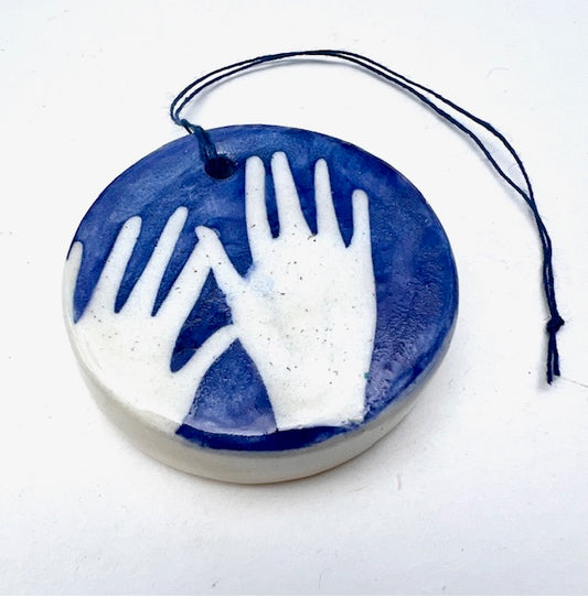 'all hands' small, sweet, one of a kind wall hanging ornament