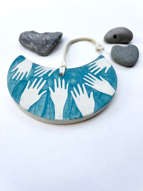 'all hands' one of a kind wall hanging plaque