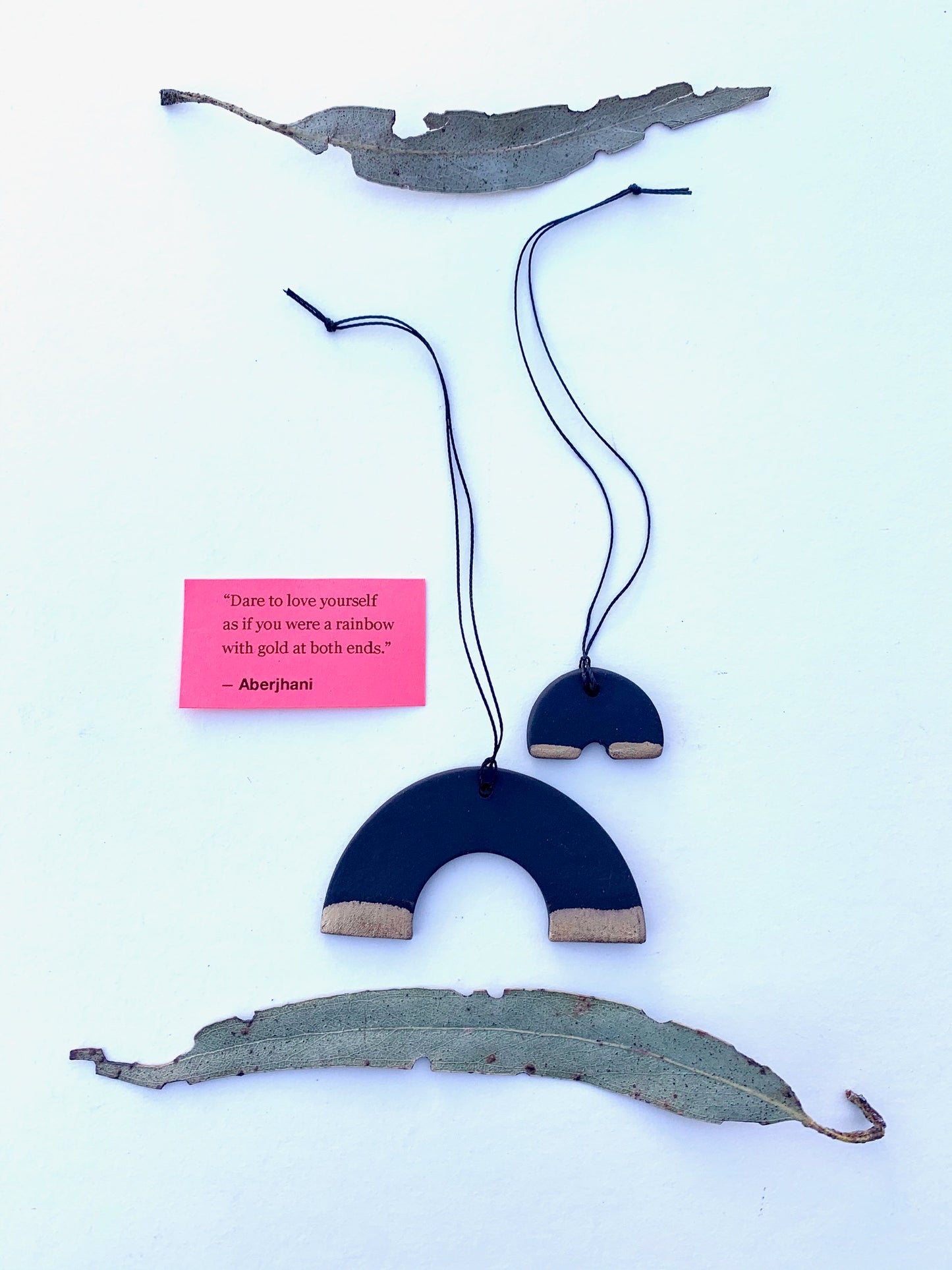 black & gold rainbow pair - SOLD