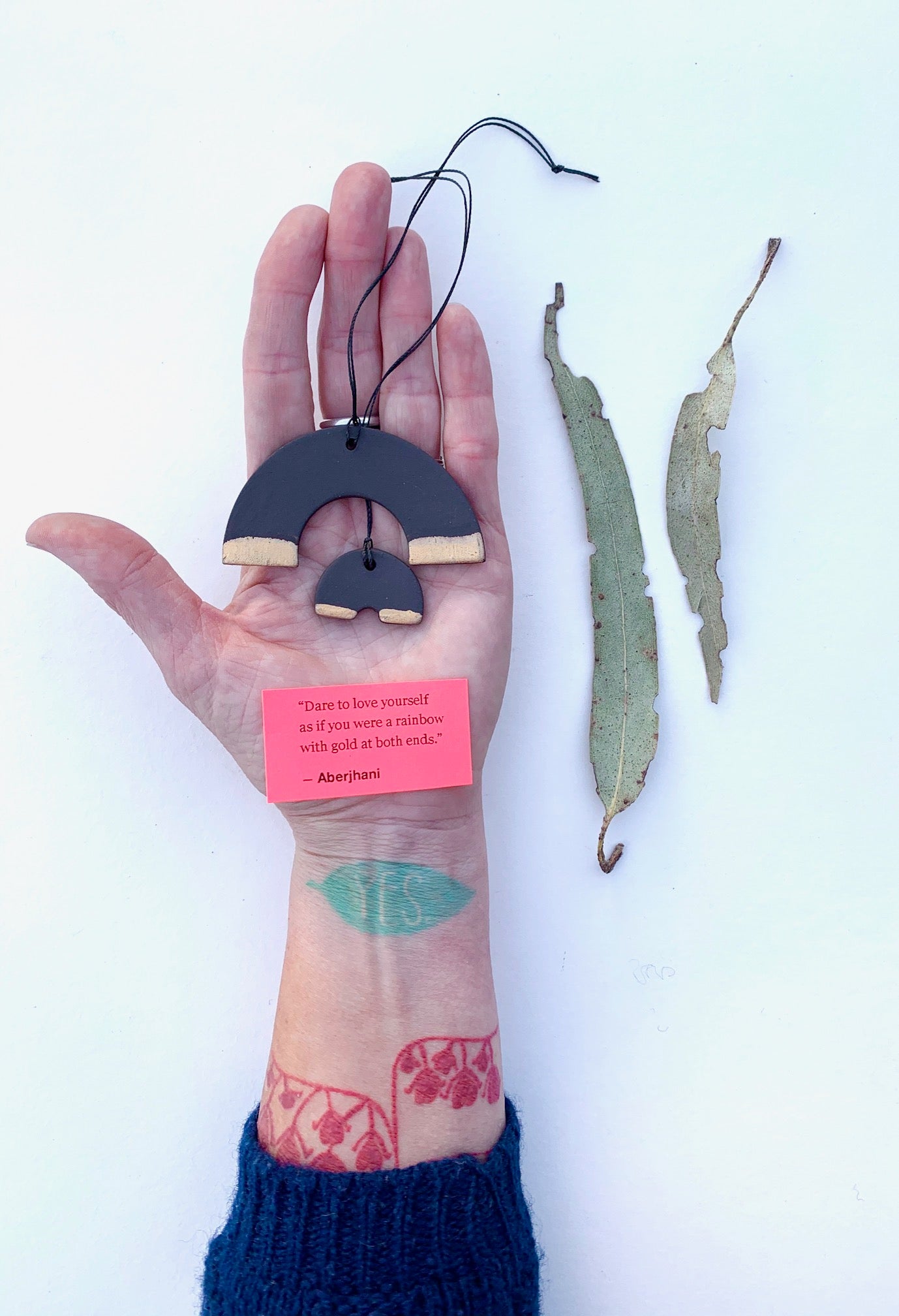 black & gold rainbow pair - SOLD