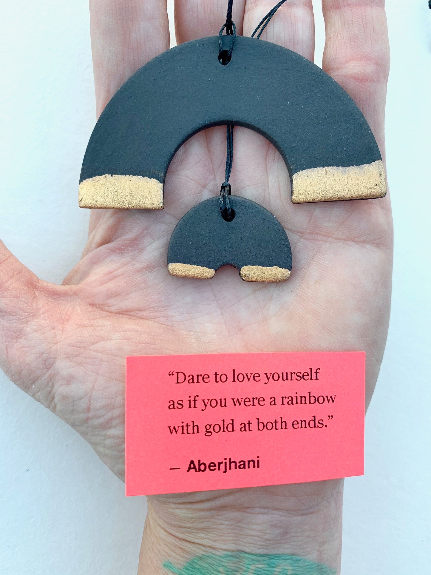 black & gold rainbow pair - SOLD