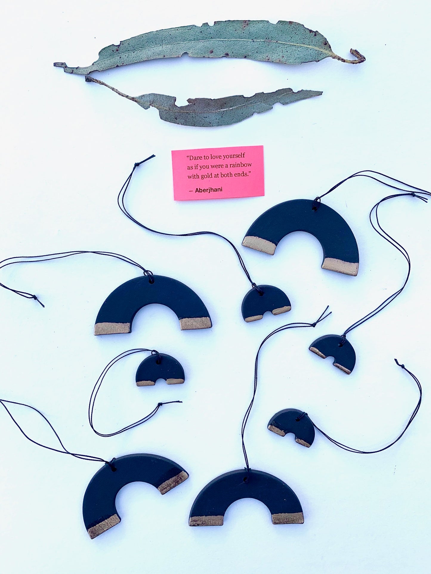 black & gold rainbow pair - SOLD