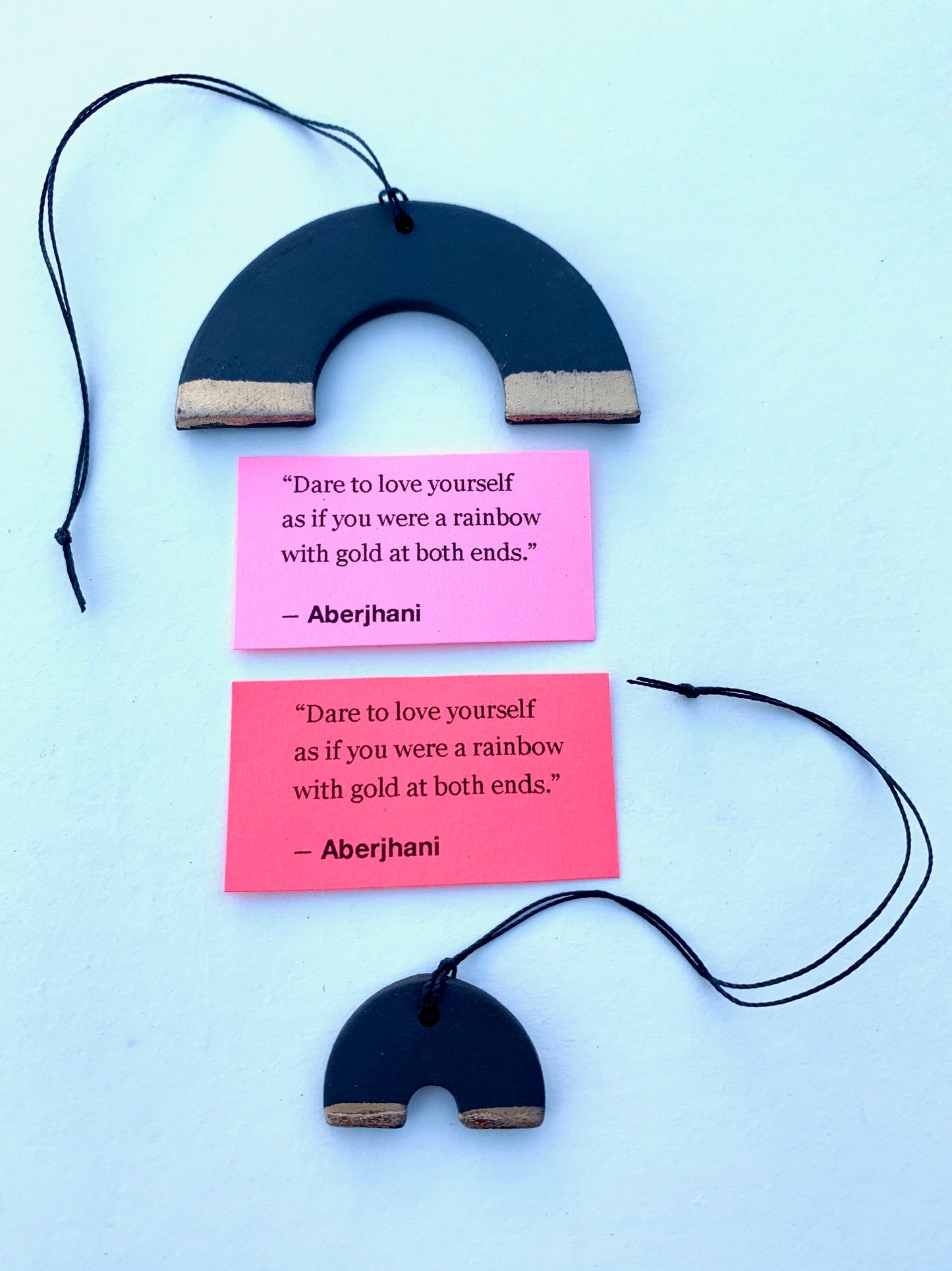 black & gold rainbow pair - SOLD