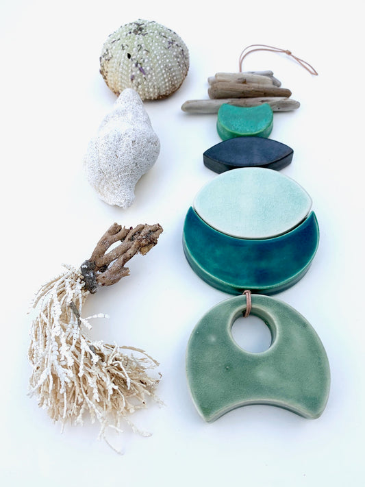 sold - one of a kind 'certain like the sea' wall piece