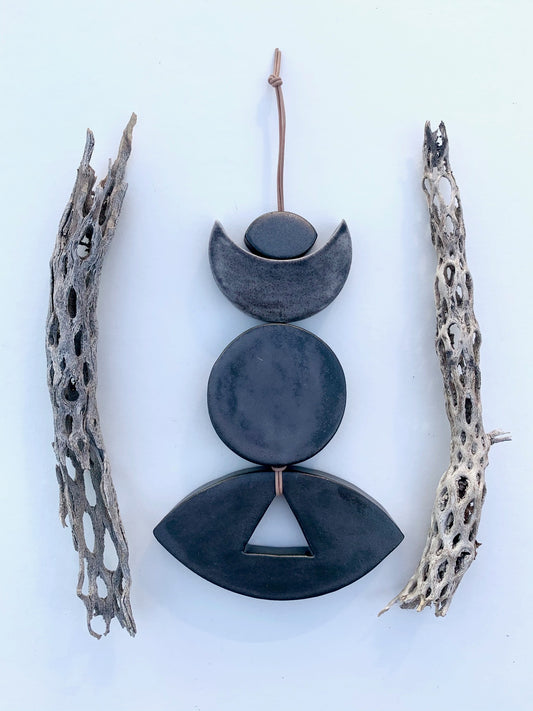 sold - one of a kind, 'untamed presence' black rock desert hanging