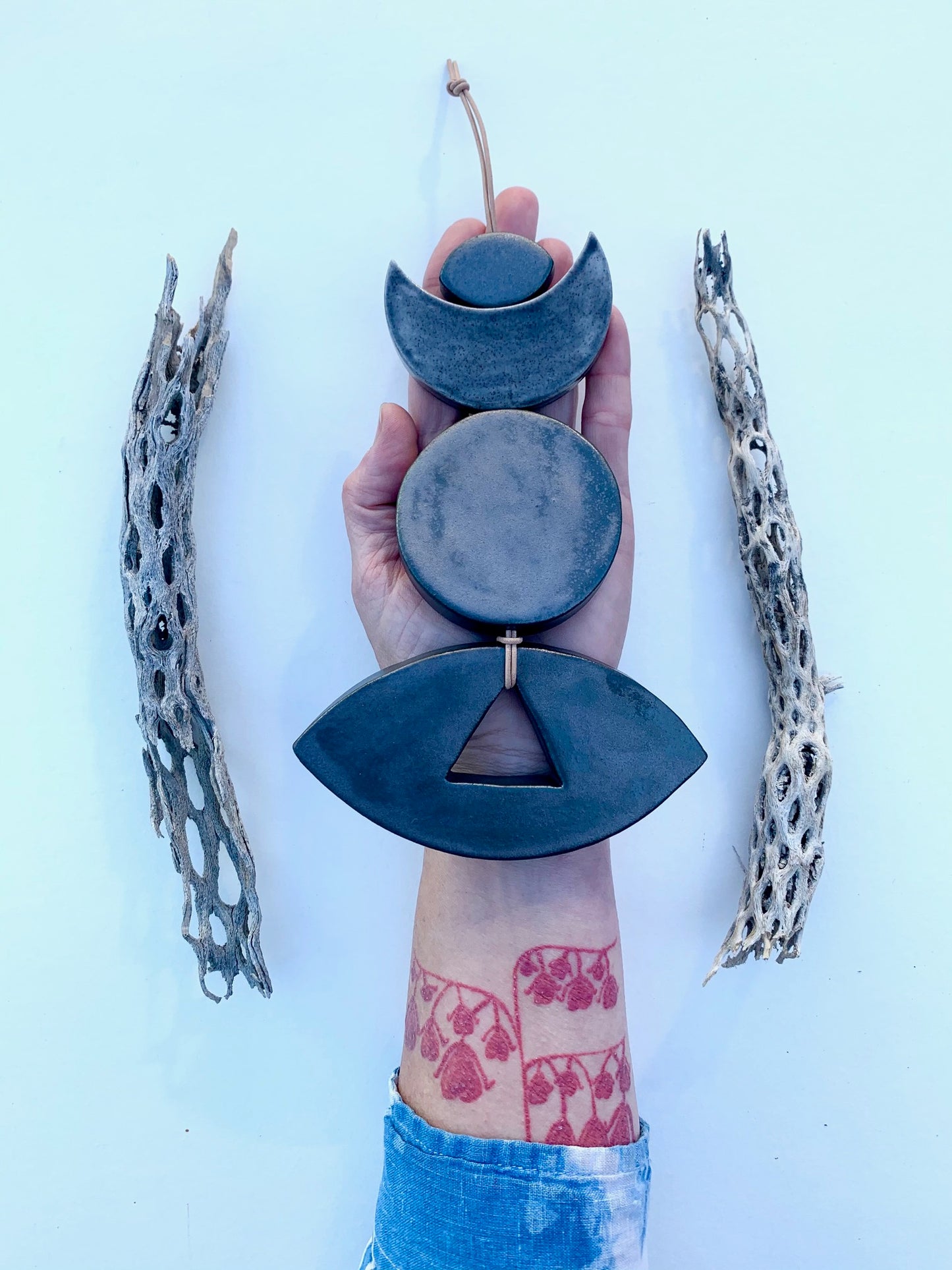 sold - one of a kind, 'untamed presence' black rock desert hanging