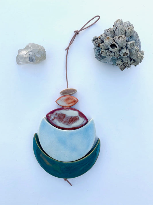 sold - one of a kind 'bloodstream dust' desert & ocean wall piece