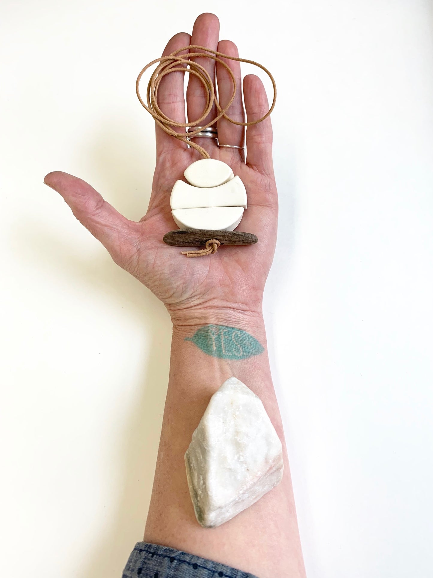 SOLD - 'infinite & ideal' moon meets ocean, one of a kind wearable piece