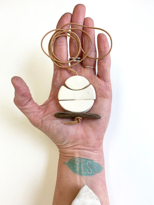 SOLD - 'infinite & ideal' moon meets ocean, one of a kind wearable piece