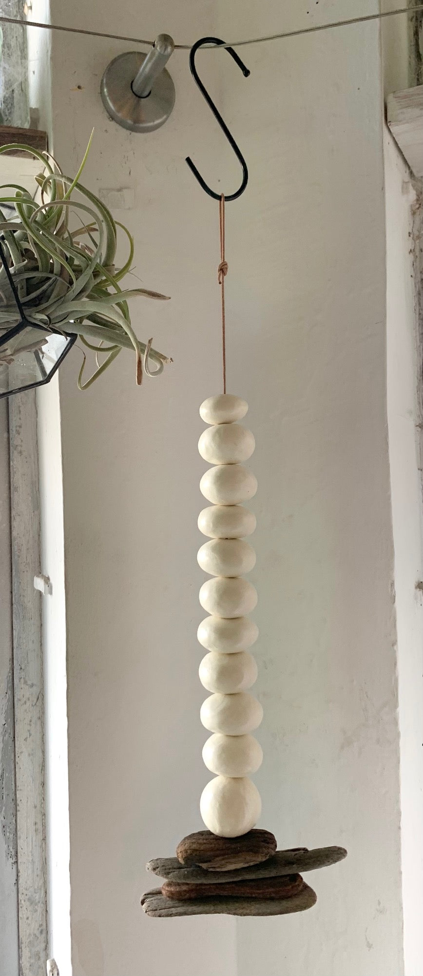 sold - one of a kind 'small kingdoms' white hanging